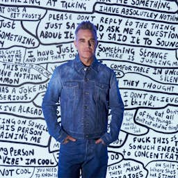 Poster image for the exhibition titled Robbie Williams' eerste kunsttentoonstelling